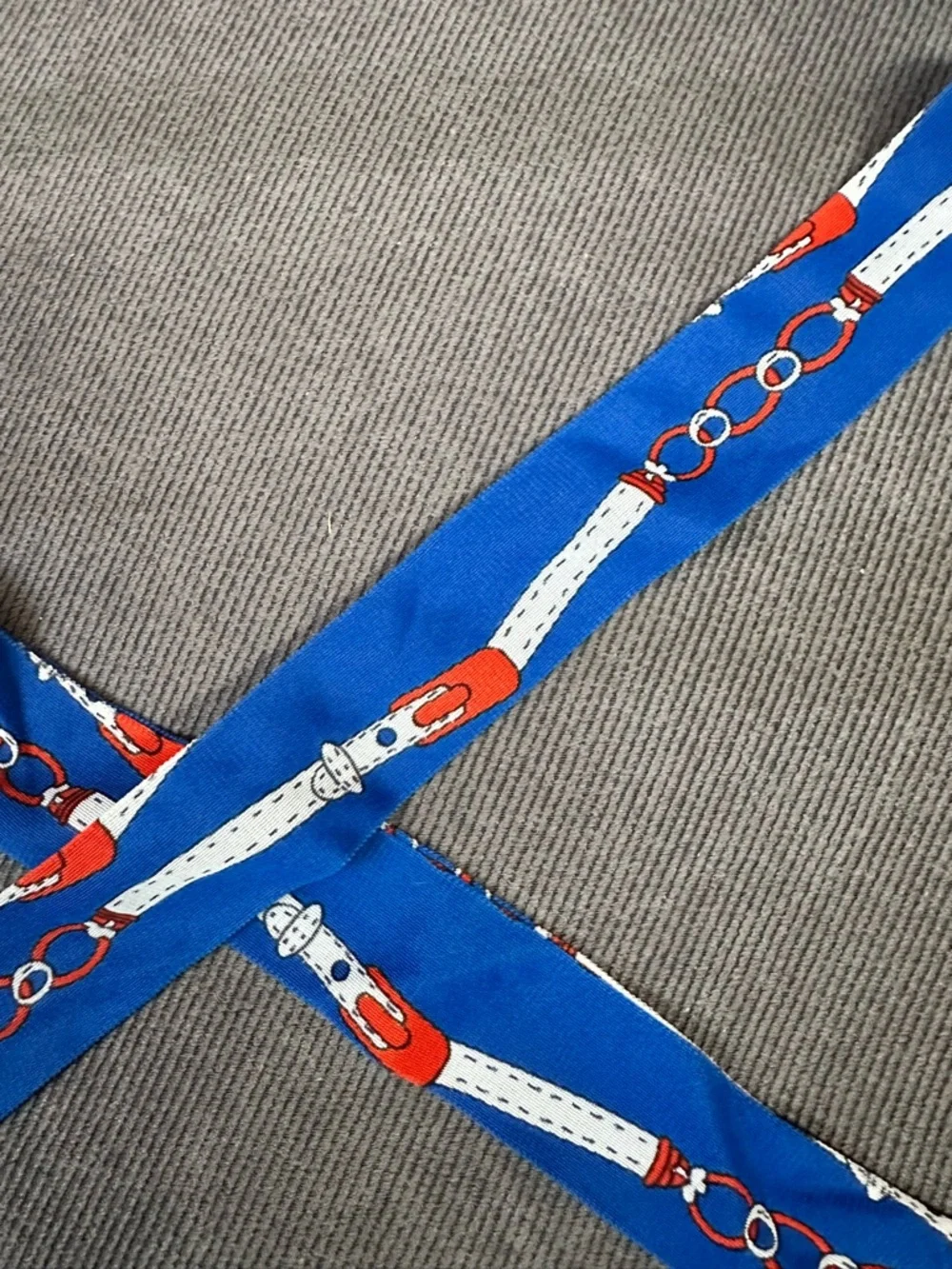Vintage equestrian twilly scarf